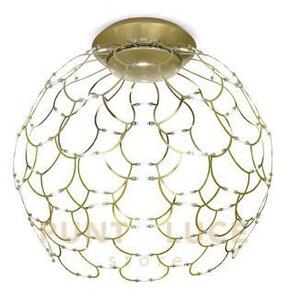 Lamoi lampada da soffitto piccola oro 3000k 6076lm 49w d.40cm