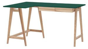 LUKA Ashwood Corner Desk W135 x P85cm verde Lato sinistro