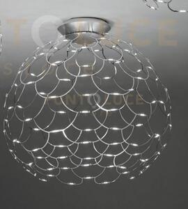 Lamoi lampada da soffitto media cromo a led 2700k 8035lm 72w d.60cm