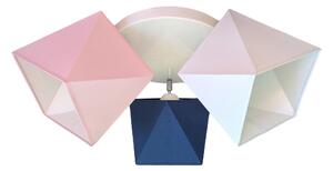 Lampada da soffitto, lampada per bambini, lampada multicolore a forma di stella in metallo, 230 V (N149-G3 liscia, rosa-bianco-blu)