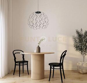 Lamoi lampadario a sospensione media nera d.60cm 2700k 8035lm 72w