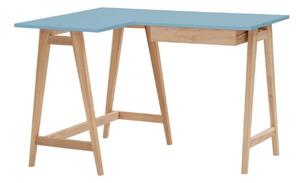 LUKA Ashwood Corner Desk W115 x P85cm blu Lato sinistro