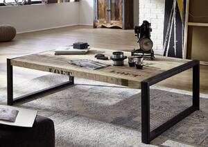 Tavolino da salotto in legno di Mango 140x80x40 mango naturale stampato FACTORY #111