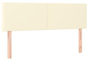 Testiera Crema 144x5x78/88 cm in Pelle finta