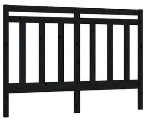 Testiera per Letto Nera 166x4x100 cm in Legno Massello di Pino