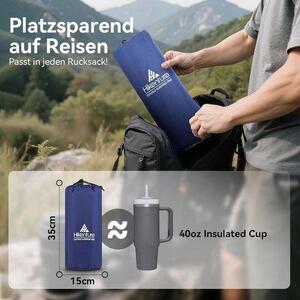 Materasso gonfiabile leggero a doppia camera d'aria, blu navy, per 2 persone