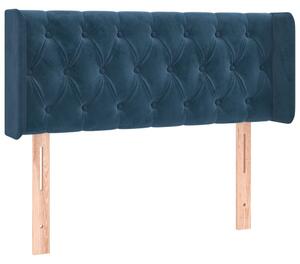 Testiera ad Orecchio Blu Scuro 93x16x78/88 cm in Velluto