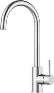 Rubinetto da cucina con bocca alta - girevole a 360° - senza piombo - acciaio inox