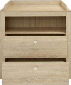 Rootz Mobili per la cameretta - Organizer versatile per la cameretta - Fasciatoio neutro con contenitore - Beige - 96x102x69 cm