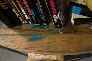 Scaffale in legno di Legno riciclato 70x40x200 multicolore laccato INDUSTRIAL #10