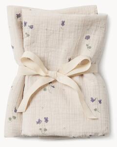 Set di 2 coperte in cotone muslin Viola