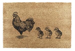 Zerbino in fibre di cocco 40x60 cm Chickens and Chicks – Artsy Doormats