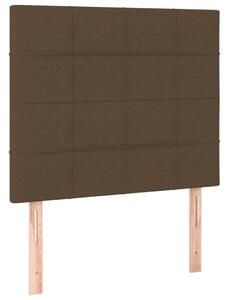 Testiera Marrone Scuro 100x5x118/128 cm Tessuto