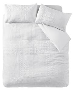 Set copripiumino e federa bianco per letto matrimoniale 200x200 cm Folkstone Geo – Catherine Lansfield
