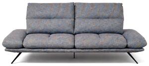 Divano Nexus Tessuto Bouclè Melange Multicolor Azzurro 225 cm - Schienali Mobili, Braccioli Ripiegabili