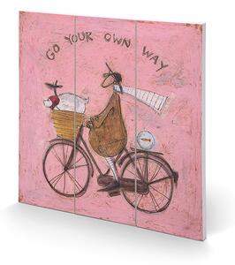 Poster su legno Sam Toft - Go Your Own Way, (30 x 30 cm)