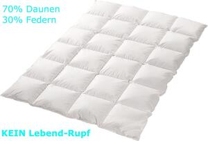 Piumino 4 stagioni 70% piumino - 30% piume "Trautesheim" con trapuntatura a cassettoni, misura 135x200 cm, imbottitura da 1100 g - livello di calore da 3 a 4 - fodera 100% cotone - SENZA PIUME SPARATE DA ANIMALI VIVI