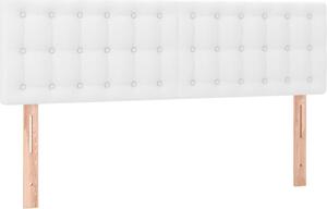 Testiera Bianca 144x5x78/88 cm in Pelle finta