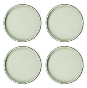 Set di piatti verdi in gres 4 pz ø 22 cm Aura Rondo – Bonami Selection
