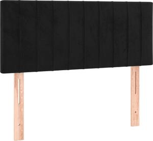 Testiera Nera 90x5x78/88 cm in Velluto