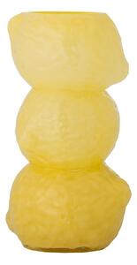 Vaso giallo in vetro (altezza totale 27 cm) Limone – Bloomingville
