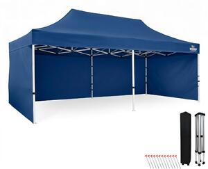 Gazebo pop up 3x6, tenda impermeabile per feste 330 g/m², struttura in acciaio + 3 pareti