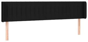 Testiera ad Orecchio Nera 203x16x78/88 cm in Tessuto