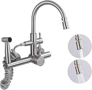 Rubinetto da cucina in acciaio inossidabile 304 a parete
