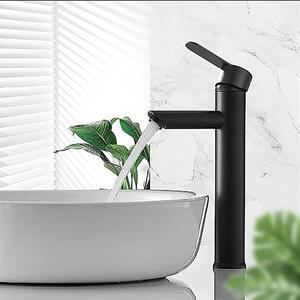 Rubinetto per lavabo in acciaio inossidabile - a risparmio idrico, antigoccia - nero - alto