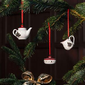 <p>Set ornamentale in porcellana di alta qualità con colori e decori della tradizione natalizia.</p>