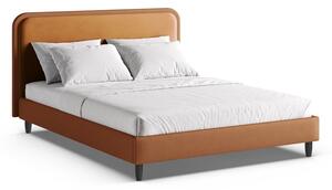 Letto Matrimoniale Imbottito KOMHTOM Con Contenitore Idraulico (140x190 Cm, Grigio): Testiera Con Rivetti E Cuciture A Rombo, Telaio Con Rete A Doghe E Fondo In Flanella