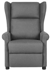 Poltrona Reclinabile in Tessuto Grigio Chiaro