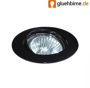 Faretto da incasso nero orientabile per sorgenti luminose GU10 e GU5.3