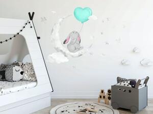 Adesivo da muro per bambini Bunny In Love 60 x 120 cm
