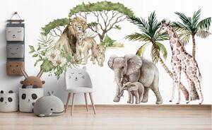 Adesivo murale Safari esotico 80 x 160 cm
