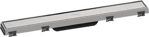 Hansgrohe RainDrain Match - Piatto doccia con griglia in acciaio inox 600, con telaio regolabile in altezza, acciaio inox spazzolato 56036800
