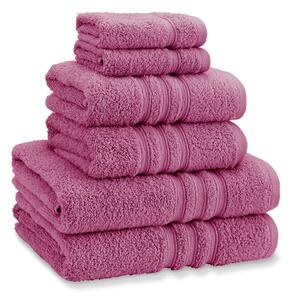 Set di asciugamani per viso e corpo tipo terry rosa scuro in cotone 6 pz Zero Twist – Catherine Lansfield