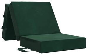Divano Letto Pieghevole 75 x 67 x 45 cm Verde Scuro