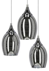 Lampadario a sospensione con filo MARINA 3xE27/60W/230V cromo