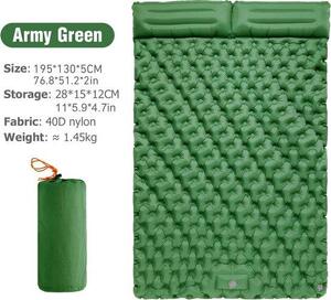 Materasso gonfiabile per due persone, verde, autogonfiabile