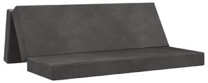 Divano Letto Pieghevole 180 x 67 x 45 cm Grigio Scuro