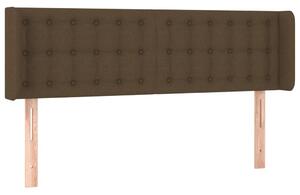 Testiera ad Orecchio Marrone Scuro 147x16x78/88 cm in Tessuto