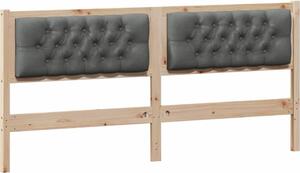 Testiera marrone e grigio scuro 180 cm Legno di pino massello