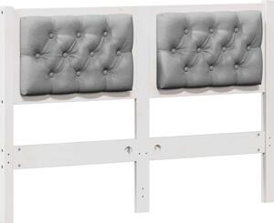 Testiera Bianco e grigio chiaro 120 cm Legno di pino massello