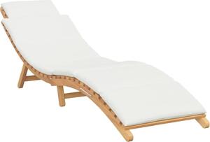 Lettino da Giardino con cuscino Marrone 198 x 55 x 58,5 cm