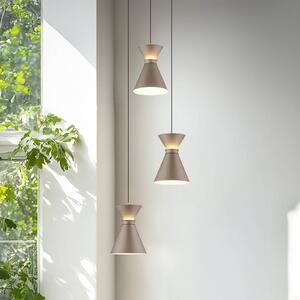 Helestra Lampada LED a sospensione LUK, 3 luci, marrone, dimmerabile, Marrone / Ruggine, Cucina, Alluminio