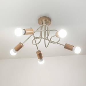 Plafoniera soffitto Oxford HELAM, dimmerabile, Crema / Ambra, Soggiorno / Sala da pranzo, Metallo, Moderno, Plafoniera