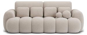 Divano beige allungabile con rivestimento in bouclé 256 cm Cotonn – ELTAP