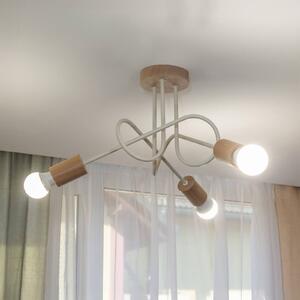 Plafoniera soffitto Oxford HELAM, dimmerabile, Crema / Ambra, Soggiorno / Sala da pranzo, Metallo, Moderno, Plafoniera