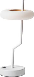 BELIANI Lampada da tavolo in ferro bianco e alluminio con interruttore a sfioramento e ricarica USB wireless per interni e esterni in stile moderno